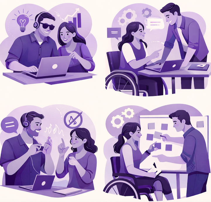 Közös munka akadálymentesen Közös munka akadálymentesen grafika